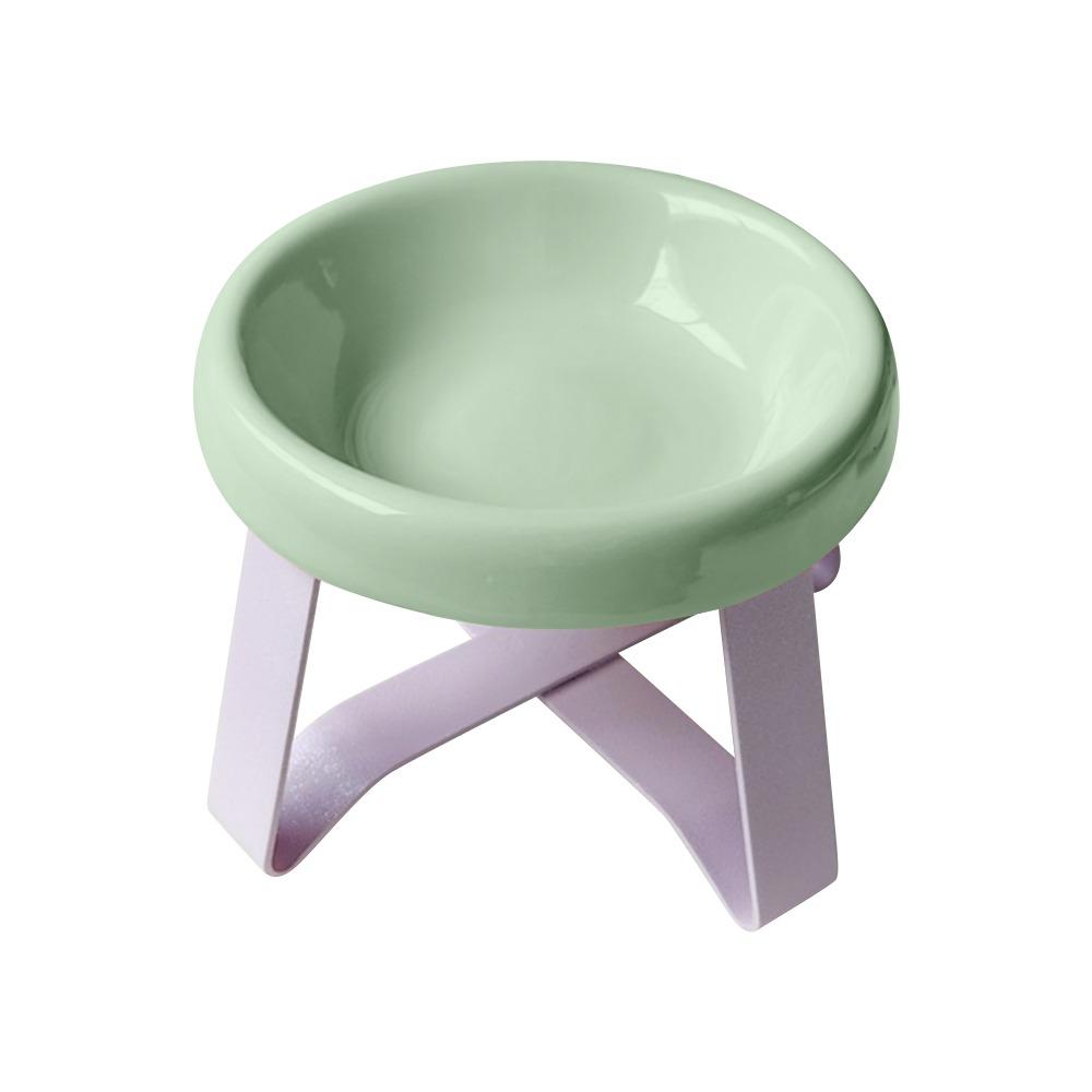 

New Spine Protection Pet Bowl Neck Cat Bowl Dog Bowl Pet Water Bowl Pet Food Bowl With Stand зелёный