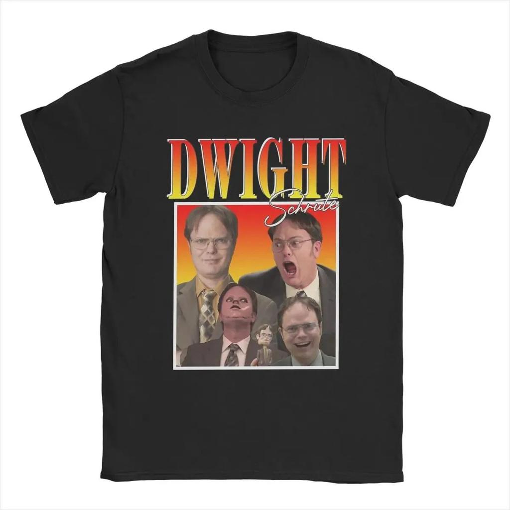 Hip Pop Y2k Graphic Short Sleeve Dwight Schrute T Shirt The Office Tv Show Tops Crew Neck TShirt for Men Summer Funny TShirts