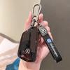 ·1Pcs Leather Embroider Keychain Metal Keyring Car Key Accessories For VW GTI Polo Golf Passat Tiguan Arteon Touareg Taigo Caddy