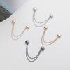4Pcs Multi-Function Magnetic Clothing Clip With Chain Metal Buttons Clip Clothes Scarf Trouser Legs Cuff Fixing Magnet Pin