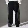 Men's Looped Sweatpants, Color-blocked Line Casual Pants, Men's Loose Pants