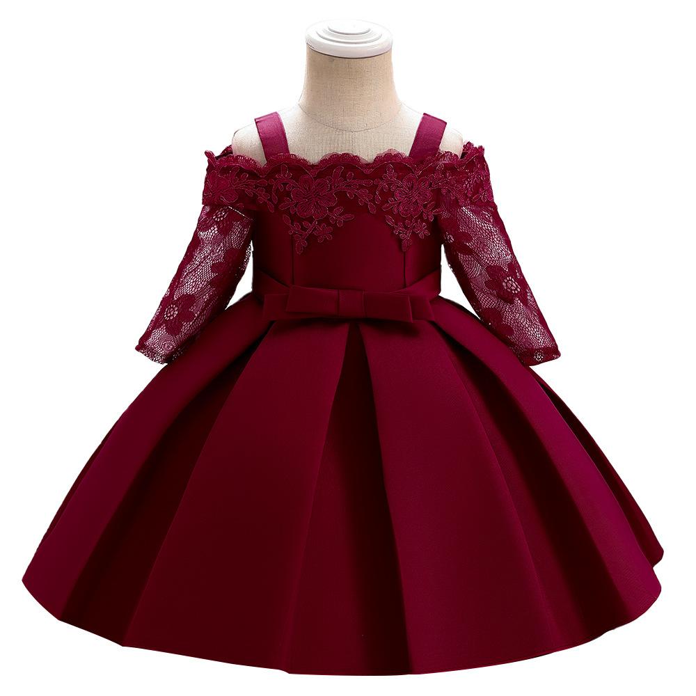 0-10 Years Baby Girl Wedding Dress 1st Birthday Dress For Christmas Kids Clothes Child Christening Princess Evening Clothing