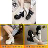 Mary Jane Shoes For Women With High Heel Pu Material Casual Spring Footwear