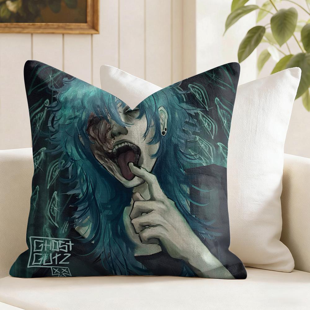 Game SSally Face Cushion Cover Eco Linen Pillow Case DoubleSided Print Breathable Durable Zipper Home Decor Gift