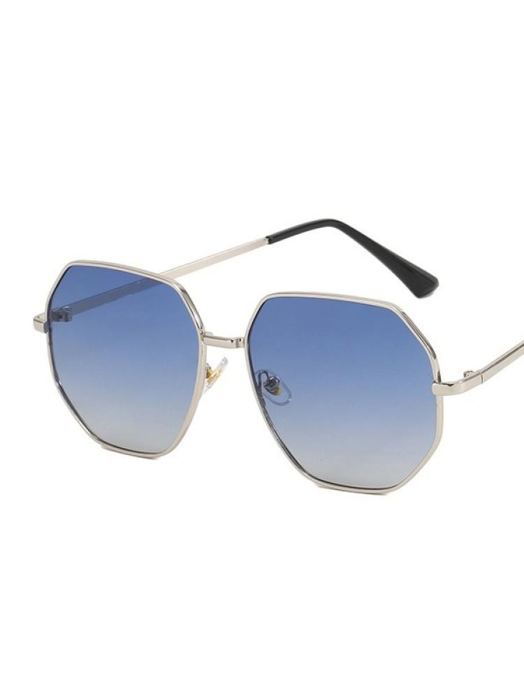 Oversized Round Sunglasses Women Men Steampunk UV400 Polygons Eyewear For Driving Outdoor Sun Shades