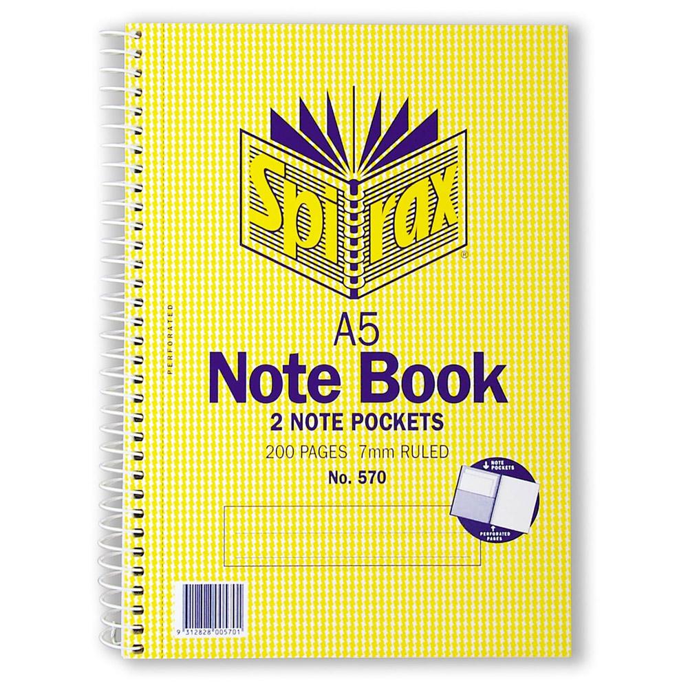 Postranní otvírací notebook Spirax A5 (Balení po 5) (200 str)