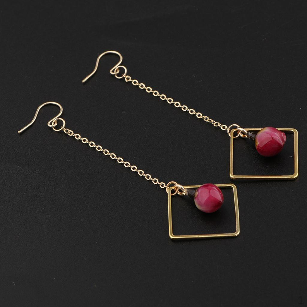 Женские Серьги-гвоздики Подвески Шармы Серьги Кисточки square ring