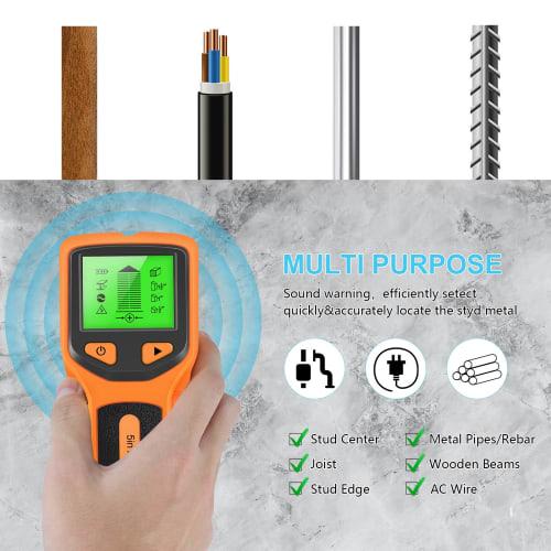 ERYUE HW430 5 in 1 Stud Detector Wall Scanner Digital Handheld Professional Multifunction Wall Detector Live Wire Cable PVC Water Pipe Metal Finder Sc
