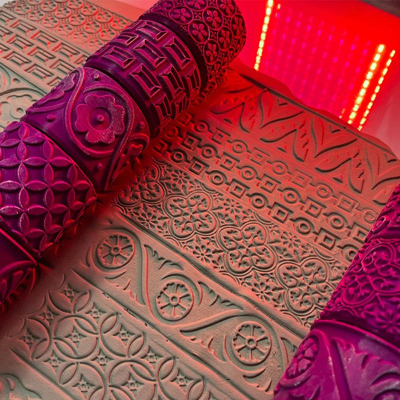 Hliněné razítkovací válečky Renesanční vzory Keramická textura Kolečko Lisovací forma Váleček Nástroj DIY hliněné nástroje Umělecká dekorace Řemesla