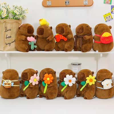 New Internet Celebrity 8-inch Capybara Doll Kapibara Plush Toy Girl Children's Birthday Gift Doll
