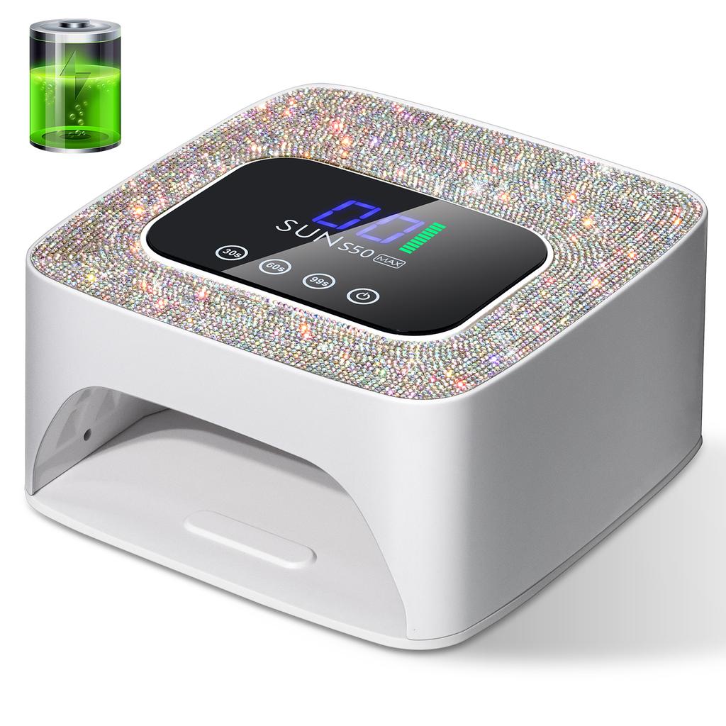 SUN S50 UV LED Nail Dryer Rechargeable 57 LED Lamp Beads Nail Lamp Professional Curing of All Gel Nail Polish Curing Lamp Tools