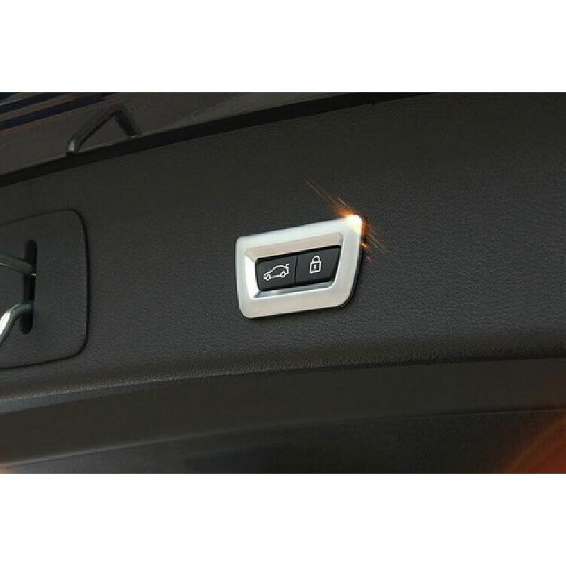 16-21 For BMW X1 F48 Matte Silver Cover Trim Car Inner Tailgate Rear Door Switch