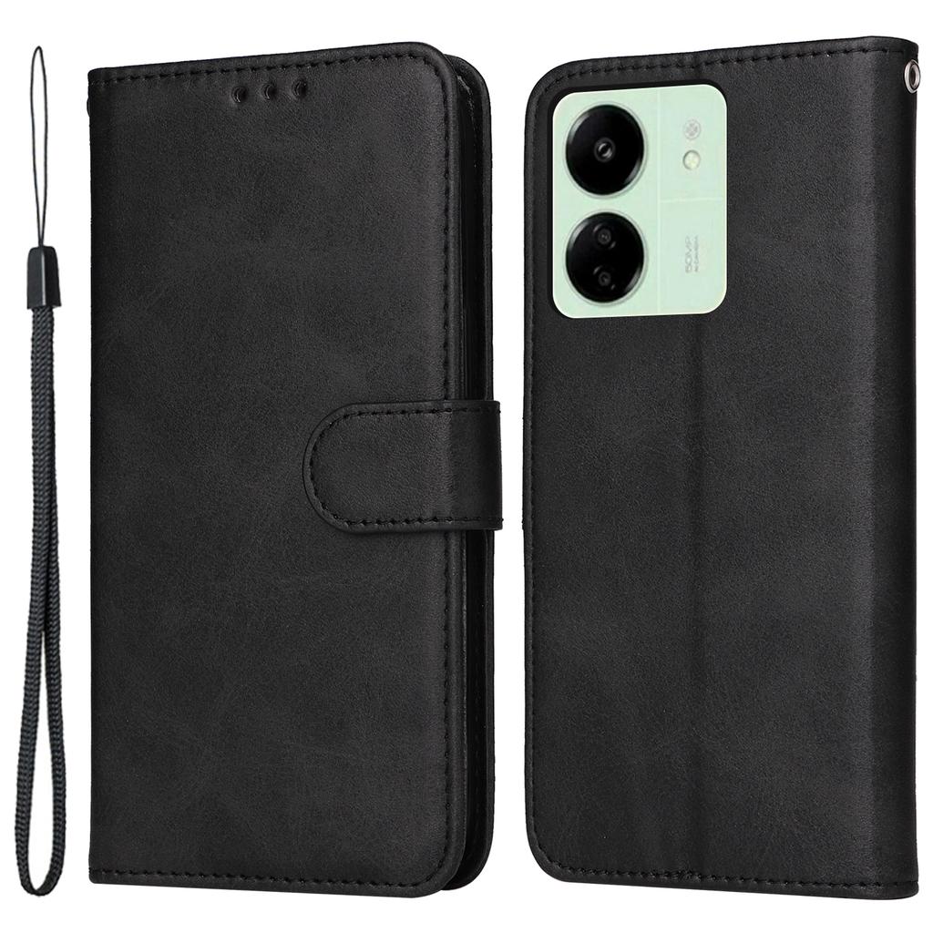 For Xiaomi Redmi 13C 4G/5G/13R 5G/Poco M6 5G/Poco C65 4G Case Shockproof PU Leather Phone Cover Calf Texture Phone Shell