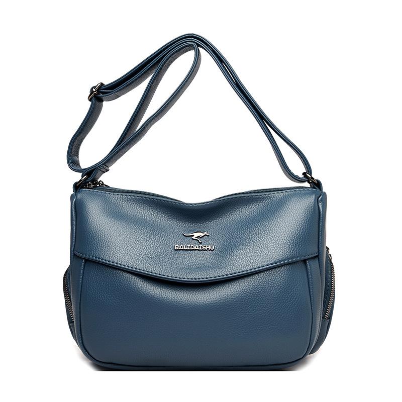 One Shoulder Crossbody Bag Middle-aged and Elderly Mothers Soft Leather Crossbody Bag Simple and Fashionable Elderly Bag
