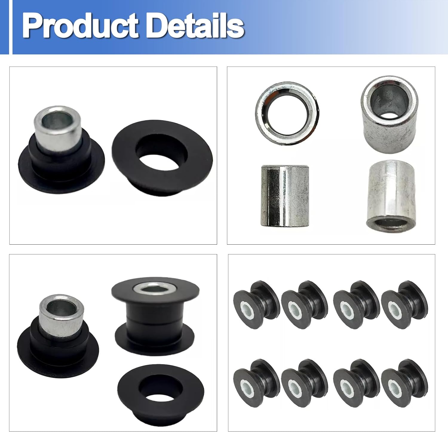 

0604-310 All 4 Absorber Shock Bearing Sleeve and Shock Bushing Kits Fits for Arctic Cat 250 300 375 400 500 650 700 Replace 0403-028