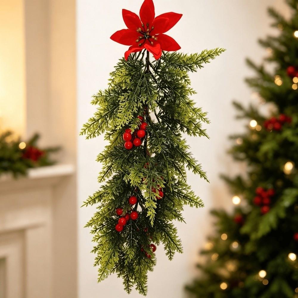 Red Berries Christmas Swag Hanging Ornament Christmas Red Berry Garland  Wall Door