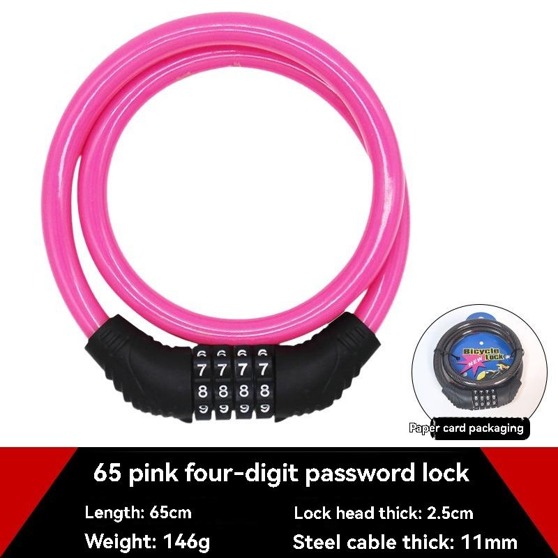 Bike Lock 5-Digit Combination Heavy Duty Anti-Theft Portable Cable Lock - Resettable Personal Code Keyless Bicycle Lock for Mountain Bike Electric