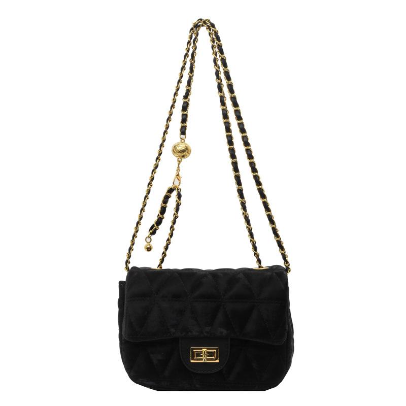 

Small Bag Women s New Fashion Versatile Chain Messenger Bag Casual Small Square Bag чорний