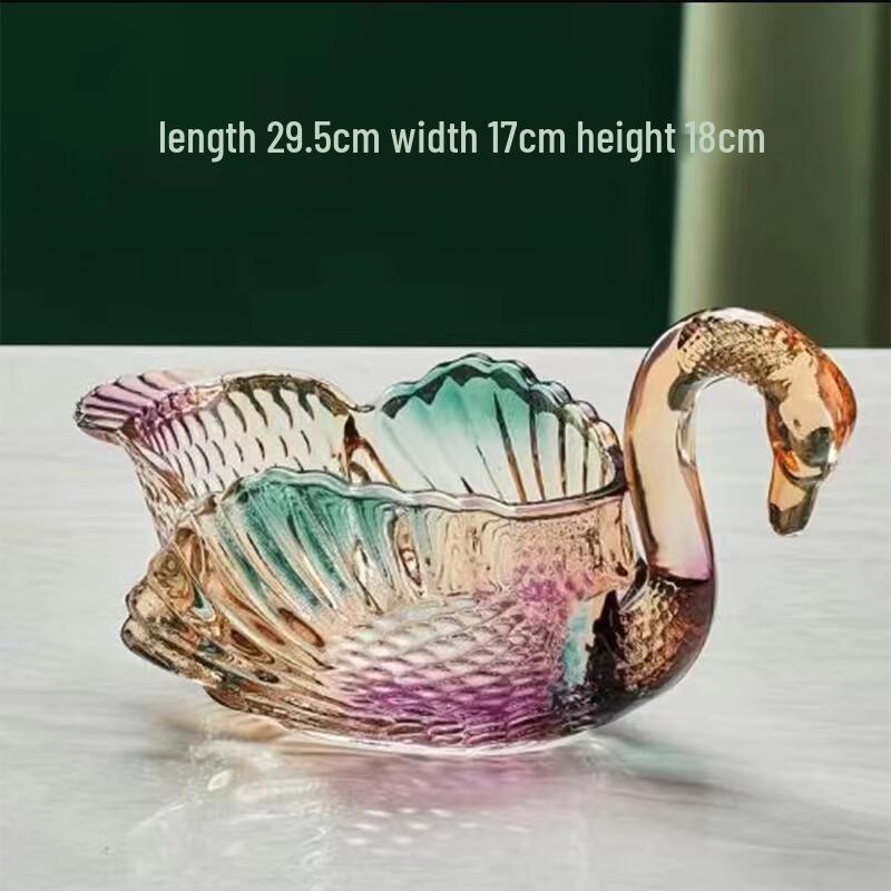 Флавинмси Европейский стиль Стеклянная лебедь Фруктовница и конфетница