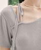 MICANE Smooth Neck Strap Line Knit