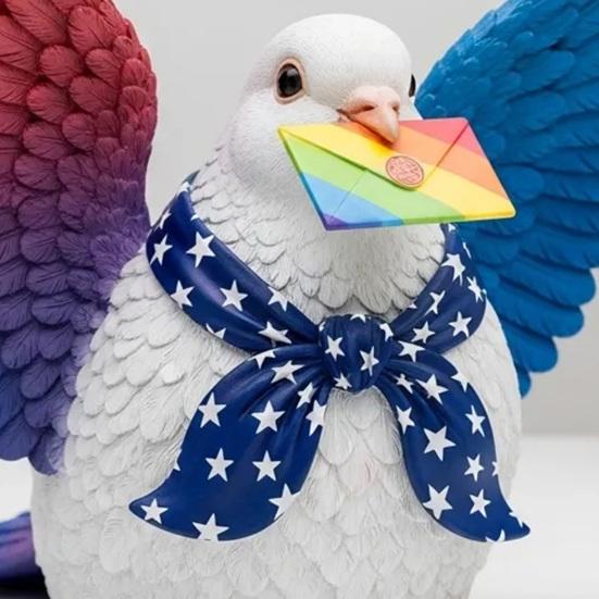 Animal History Resin Ornament American Style Animal Figurine History Themed Patriotic Animal Sculpture for Home Office Desk