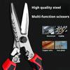 Stainless Steel Electrician Scissors With Wrench Function For Cable Iron Wire Cutting Stripping Crimping Hand Tool