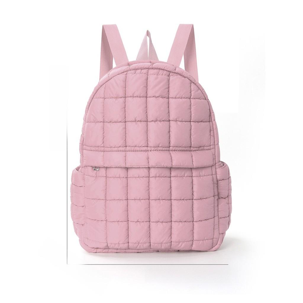 Casual Nylon Backpack For Women With 16in Laptop Storage And Splicing Design For Travel And Leisure