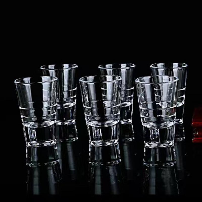 1pcs/6pcs Wine Glass Set Baijiu Cup Set Wine Dispenser Household Small Red Wine Cup Chinese Wine Cup Spirits Glasses Shot Glass