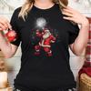 Retro Disco Santa Graphic Tee: Funny Christmas T-Shirt
