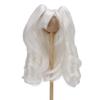 1 6 Twin Ponytail Doll Wig Soft Silk Comfortable Touch Easy Styling Ball Jointed Doll Hair Moon White