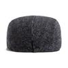Vintage Big Herringbone Beret For Men Autumn Winter Warm Casual Newsboy Cap Fashion Women Flat Hat Double Breasted Adjustable