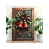 3D Metal Wall Art Christmas Bell Holly Decor