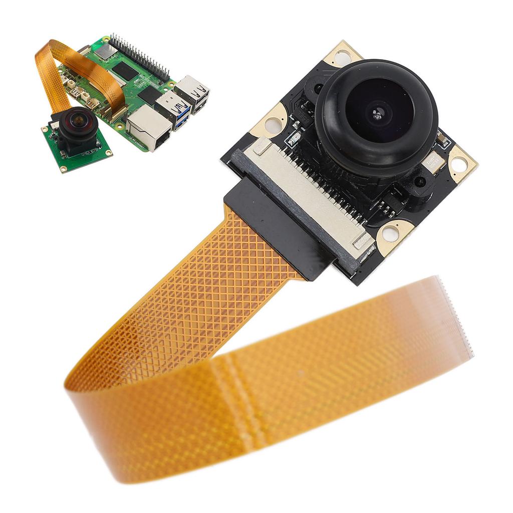 Camera Module 130° Wide Angle 5MP IR Night Vision 1080P CSI Port Camera Module for RasPi 5 Zero