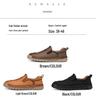 Men's Hand-stitched Leather Slip-on Shoes: Casual, Large Size, Soft Sole for Driving & Outdoor