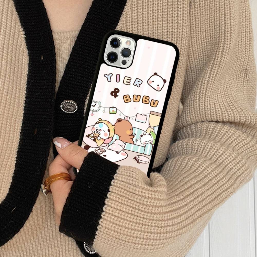 Character Bubu And Dudu Phone Case For IPhone 17 16 15 14 13 Plus 12 11 Pro Max PC+TPU Cases Back Cover