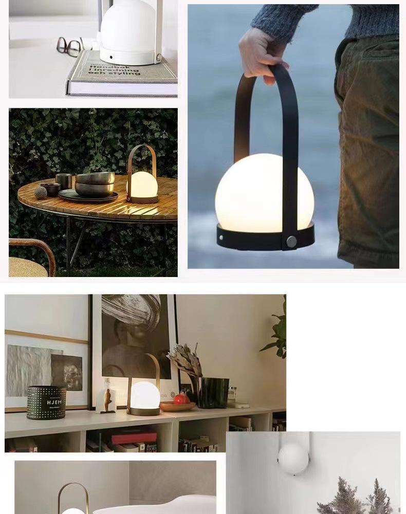 Nordic Postmodern Touch LED Bedside Lamp with USB Charging & Eye Protection