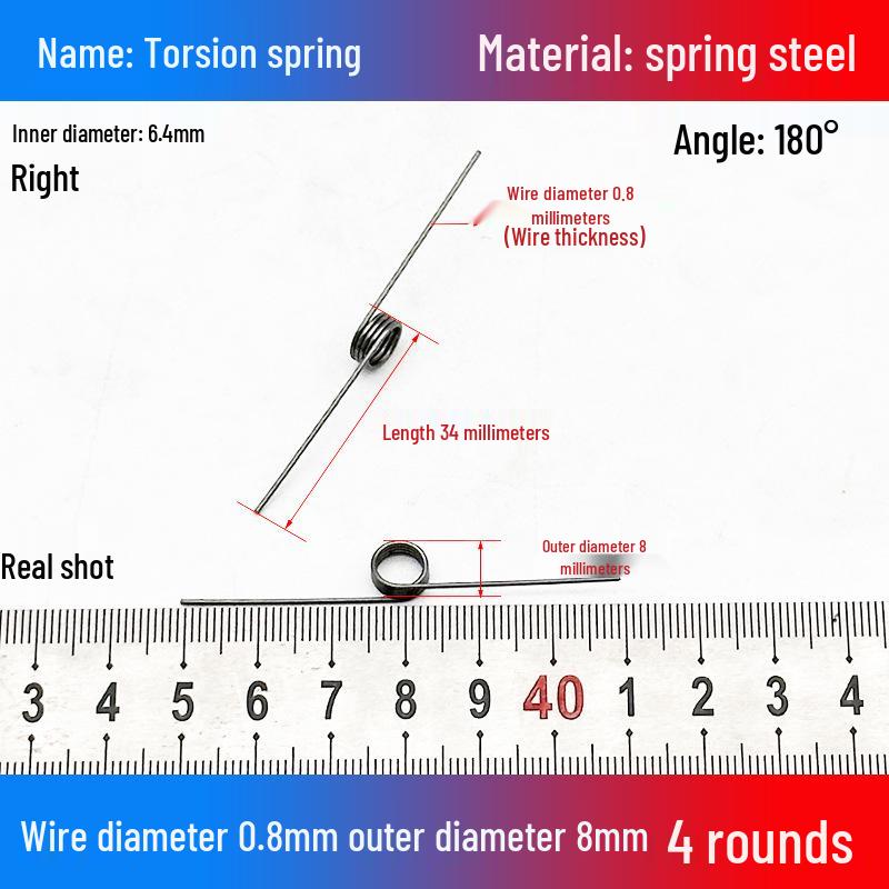 Torsion Spring Steel 0.3-3.0 for 90/180° Clip Trash Can