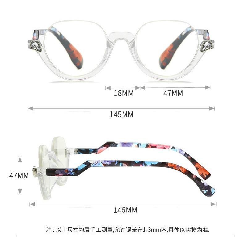 Diamond Reading Glasses Cat Eye Reading Glasses Half Frame Fish Wire Glasses Unisex Reading Glasses