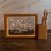 3D Photo Frame Pen Holder Night Light – Creative Graduation or Birthday Gift for Teachers and Classmates