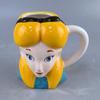 Caneca de cerâmica fofa e adorável estilo princesa para casa, caneca de café premium para presente de aniversário para meninas