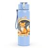 1PC Moon Wreath Fox Portrait 750ml Color Plastic Sports Water Bottle Leakproof Flip Straw Lid Suitable for Sports Office Home Use