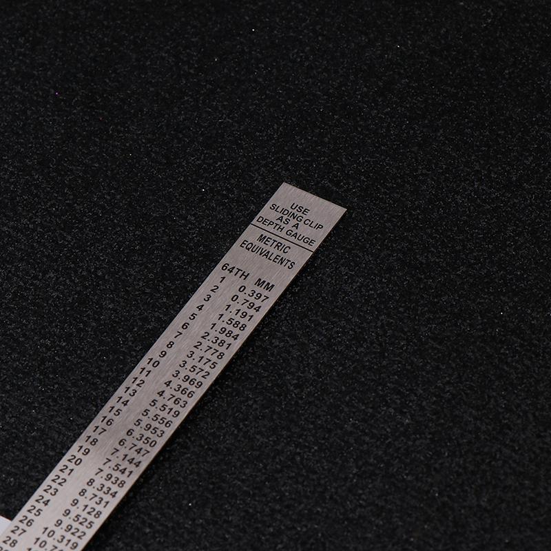 1/2 Pezzi Righello di Precisione in Acciaio Inossidabile da 6 Pollici Righello Tascabile Scorrevole Con Graduazioni in Pollici 1/32" Mm/Metrico Alta Precisione