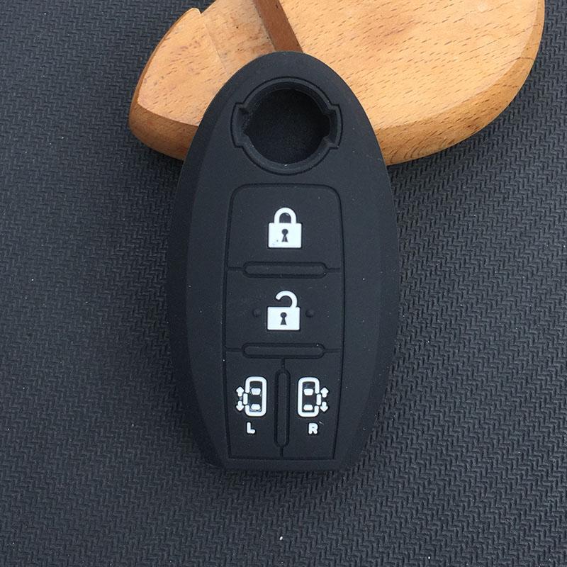 4 Button Silicone Car Key Cover for Nissan Qashqai Juke X-trail Note Tiida Almera Altima Serena C26 4 Button Key