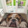 English Bulldog Fußmatte - Rutschfeste Innen-/Außen-Eingangsbodenmatte, Niedliches Bulldoggen-Gesicht Design