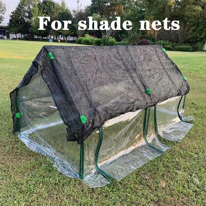 12Pcs Greenhouse Film Clips, Garden Tarpaulin Netting, Tunnel Ring Tube Clips, Greenhouse Row Mulch Shade Frame, Support Planting Tools