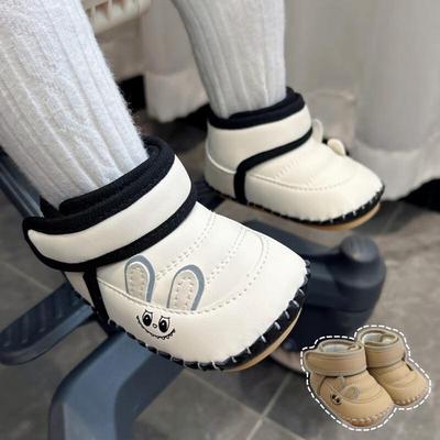 Stivali da Neve per Bambini Autunno/Inverno, Suole Morbide Antiscivolo, Velluto Peluche, per Bambini e Bambine da 0-14 Mesi