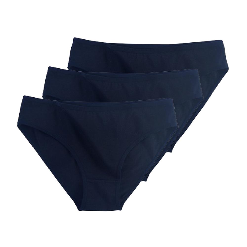 3 Piezas Ropa Interior para Mujer de Cintura Media Calzones Lencería Braguitas para Niñas Grandes Colores Lisos Calzoncillos