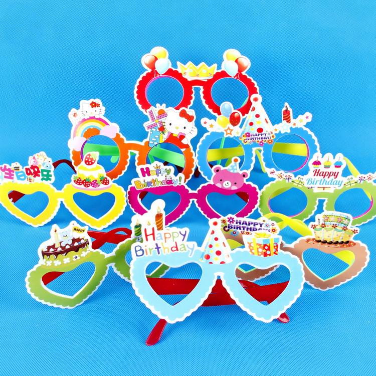 Sunflower Cake Cartoon Glasses for Adult & Kids Birthday Party Photo Props