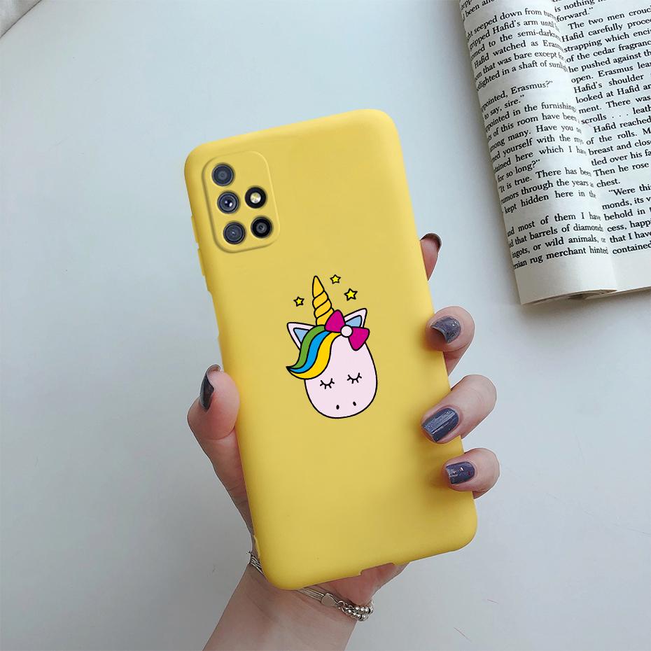 Case For Samsung Galaxy M51 Phone Case Cute Cat Cartoon Soft Touch Silicone Cover For Samsung M51 M 51 M515 SM-M515F Case Funda