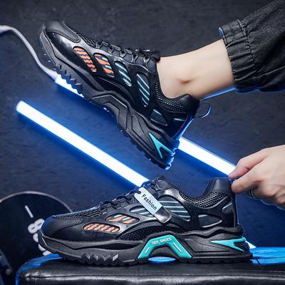 Schuhe Herren 2024 Atmungsaktive Mesh Sportschuhe Herren Koreanischer Trend mit Dickem Boden Freizeit Laufschuhe Flach Rutschfest Hombre Tenis